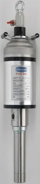 Пневматический насос из нержавеющей стали, серия Power Bull, соотношение 16: 1, уплотнения из PTFE. производительность 15 л / мин, 