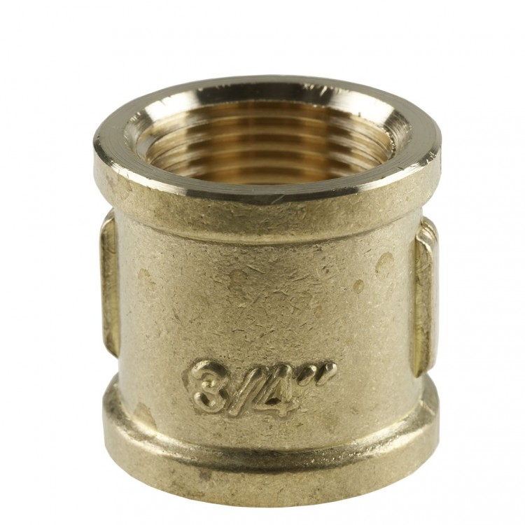Муфта G 3/4" вн., G 3/4" вн., латунь, 