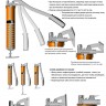 Смазочный рычажно-плунжерный шприц  для смазки тавотниц, PRELIxx PRO M 10 x 1,  черный, со шлангом и насадкой (без кнопки стравливания воздуха). Новинка!, 