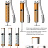 Смазочный рычажно-плунжерный шприц  для смазки тавотниц, PRELIxx PRO M 10 x 1,  черный, со шлангом и насадкой (без кнопки стравливания воздуха). Новинка!, 